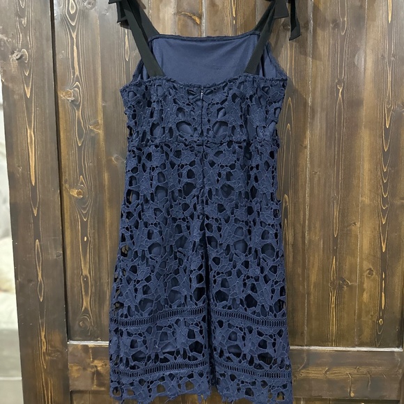 NWT Sugar & Lips Navy Tie Strap Dress Size: Medium - Picture 2 of 3